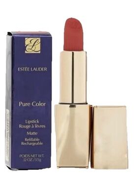Estée Lauder #569 Matte Fearless Pure Color Refillable Lipstick .12 OZ NIB